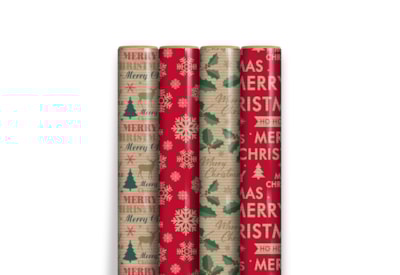 Eurowrap Printed Kraft Gift Wrap 3m Eurowrap Printed Kraft Gift Wrap 3m