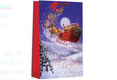 Santas Sleigh Ride Gift Bag Jumbo Santas Sleigh Ride Gift Bag Jumbo