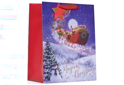Santas Sleigh Ride Gift Bag Large