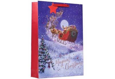 Santas Sleigh Ride Gift Bag X/large Santas Sleigh Ride Gift Bag X/large