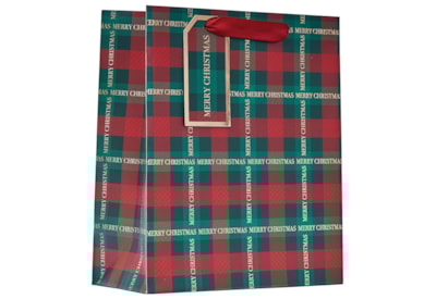 Christmas Tartan Gift Bag Medium