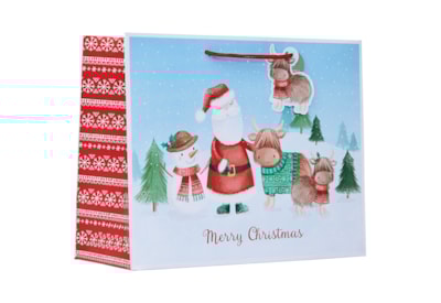 Santa Snow Scene Shopper Large Santa Snow Scene Shopper Large