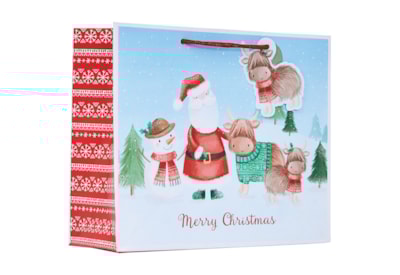 Santa Snow Scene Shopper Medium