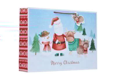Santa Snow Scene Shopper Xlarge