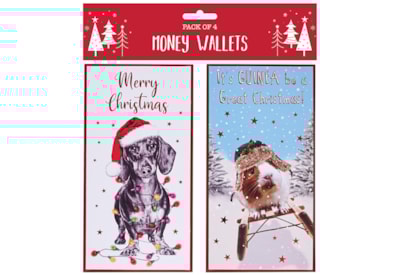 Animals 4pk Money Wallets