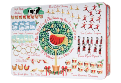Bramble 12 Days Of Christmas Tin Biscuits 300g Bramble 12 Days Of Christmas Tin Biscuits 300g
