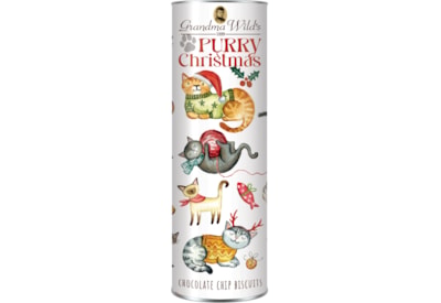 Grandma Wild's Purry Christmas Chocolate Chip Biscuits Tube 200g Grandma Wild's Purry Christmas Chocolate Chip Biscuits Tube 200g