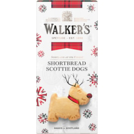 Walkers Shortbread Reindeer Scottie Dog 125g (X2918)