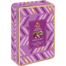 Walkers Chocolates Fruit & Nut Asstd Tin 250g Walkers Chocolates Fruit & Nut Asstd Tin 250g