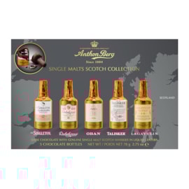 Anthon Berg 5 Piece Dark Chocolate Whisky Liqueurs 77g Anthon Berg 5 Piece Dark Chocolate Whisky Liqueurs 77g
