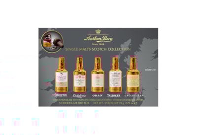 Anthon Berg 5 Piece Dark Chocolate Whisky Liqueurs 77g Anthon Berg 5 Piece Dark Chocolate Whisky Liqueurs 77g