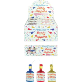 Henbrandt Party Poppers Assorted Colours 12s (X39020)
