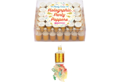 Henbrandt Gold Holographic Party Poppers 72s (X39085)