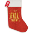Red Hessian Stocking Gold Print Foil (XALGZ319)