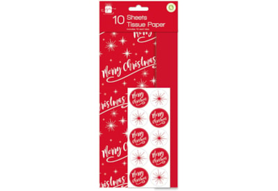 Giftmaker Christmas Tissue Paper Merry Xmas 10's (XAMGA106)
