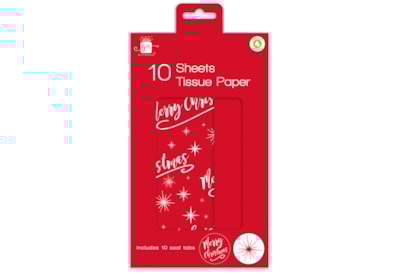 Giftmaker Christmas Tissue Paper Merry Christmas 10's Giftmaker Christmas Tissue Paper Merry Christmas 10's