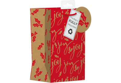 Giftmaker Red Kraft Text Gift Bag Perfum (XANGB64P)