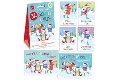 Giftmaker School Pack Santa & Friends Cards 32's (XANGC400)