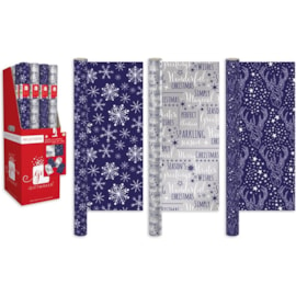 Giftmaker Wrap Midnight Blue 3 Designs 4m (XANGW104)
