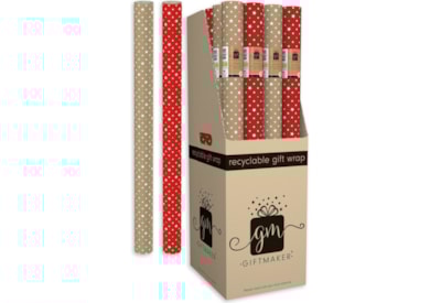 Giftmaker Kraft Stars Roll Wrap Asst 2m Giftmaker Kraft Stars Roll Wrap Asst 2m