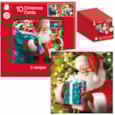 Giftmaker Square Traditional Santa Cards 10's Giftmaker Square Traditional Santa Cards 10's