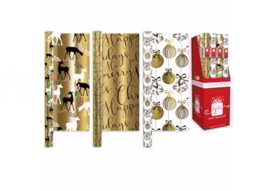 Giftmaker Foil Rose Gold Luxury Roll Wrap Asst 1.5mt Giftmaker Foil Rose Gold Luxury Roll Wrap Asst 1.5mt