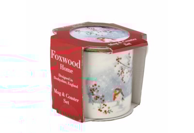 David Mason Design Christmas Mug & Coaster Set Robin David Mason Design Christmas Mug & Coaster Set Robin