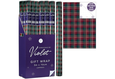 Violet Hogmanay Gift Wrap 3m (XBV-124-GW)