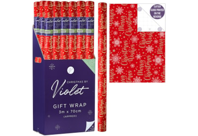 Violet Krafty Christmas Gift Wrap 3m (XBV-130-GW)
