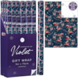 Violet Whimsical Christmas Gift Wrap 3m (XBV-136-GW)
