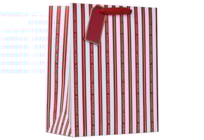 Christmas Stripe Gift Bag Large