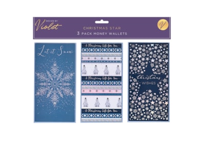 Christmas Star 3pk Money Wallets Christmas Star 3pk Money Wallets