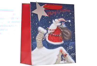 Jolly Santa Gift Bag Medium