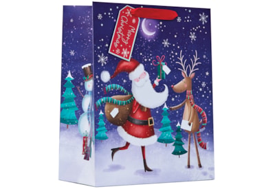 Santa & Rudolph Gift Bag Large Santa & Rudolph Gift Bag Large