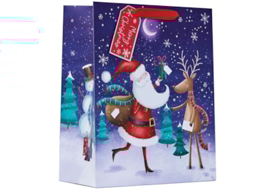 Santa & Rudolph Gift Bag Large