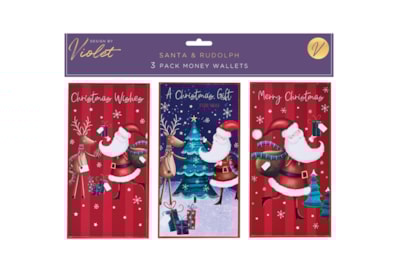 Santa & Rudolph 3pk Money Wallets