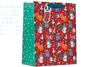 Christmas Kitten Gift Bag Large Christmas Kitten Gift Bag Large