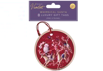 Whimsical Santa 8pk Gift Tags Whimsical Santa 8pk Gift Tags