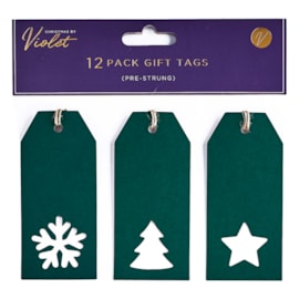 12pk Green Kraft Die Cut Gift Tags 12pk Green Kraft Die Cut Gift Tags