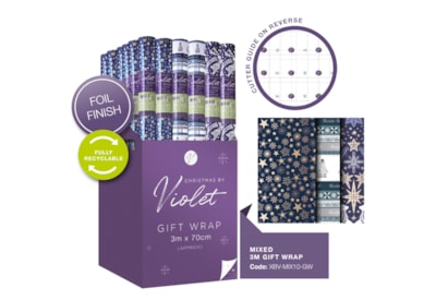 Penguin & Stars Mixed Gift Wrap 3m