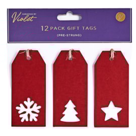 12pk Red Kraft Die Cut Gift Tags 12pk Red Kraft Die Cut Gift Tags