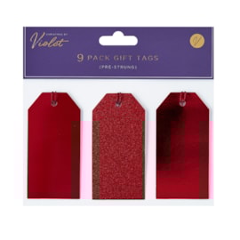 9pk Red Gift Tags