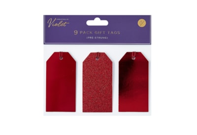 9pk Red Gift Tags