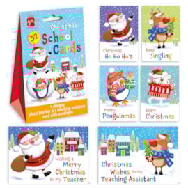Giftmaker School Pack Cute Santa & Friends Cards 32's Giftmaker School Pack Cute Santa & Friends Cards 32's