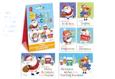 Giftmaker School Pack Cute Santa & Friends Cards 32's