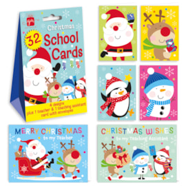 Giftmaker School Pack Cute Santa Cards 32's Giftmaker School Pack Cute Santa Cards 32's