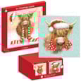 Giftmaker Highland Cow Sq Cards 2 Designs 10pk