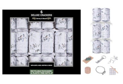 Harvey & Mason 6 Deluxe Winter Bird Crackers 13.5" Harvey & Mason 6 Deluxe Winter Bird Crackers 13.5"