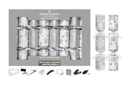 Harvey & Mason 8 Premium Snowflake Crackers 12.5" Harvey & Mason 8 Premium Snowflake Crackers 12.5"