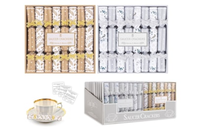 Harvey & Mason 8 Silver / Gold Saucer Crackers Harvey & Mason 8 Silver / Gold Saucer Crackers